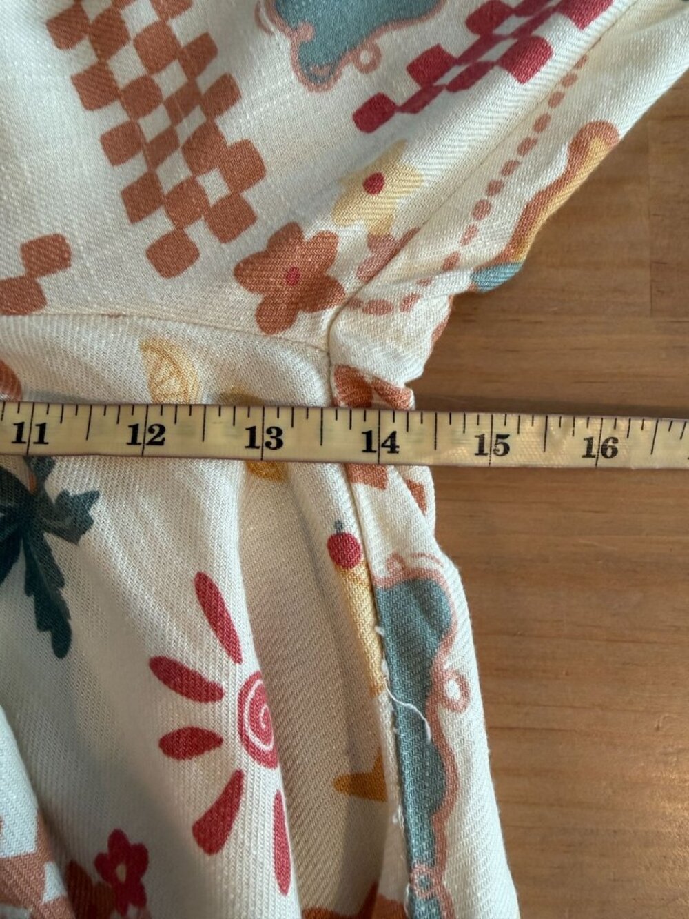 Sienna Sky Boho Wide Leg Pants Tropical Print Palazzo Elastic Waist Beach LARGE - Picture 8 of 9